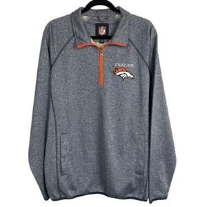 NFL Men's Denver Broncos Quarter-Zip Pullover Size L